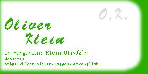 oliver klein business card